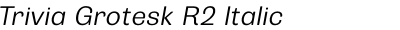 Trivia Grotesk R2 Italic